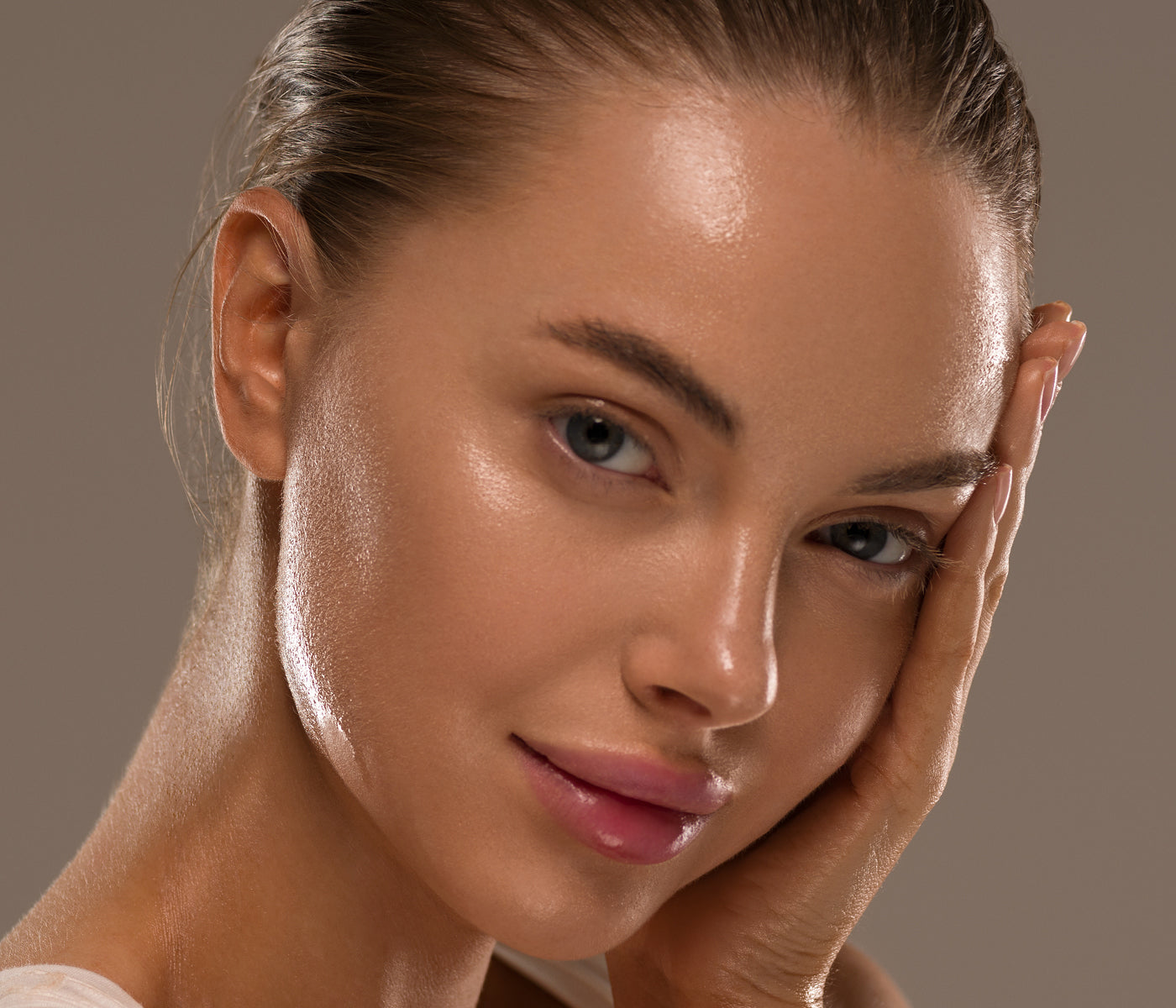 Glowing skin model - professional skincare distributor Australia